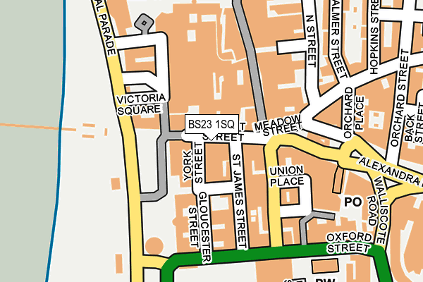 BS23 1SQ map - OS OpenMap – Local (Ordnance Survey) BS23 1SQ map - OS OpenMap – Local (Ordnance Survey)