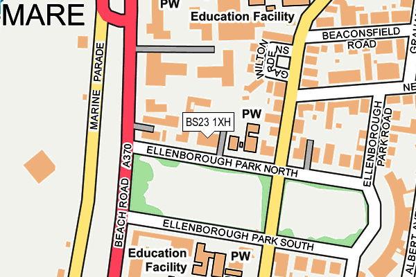 BS23 1XH map - OS OpenMap – Local (Ordnance Survey)