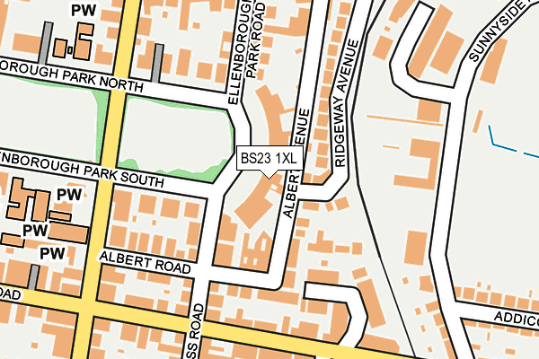 BS23 1XL map - OS OpenMap – Local (Ordnance Survey) BS23 1XL map - OS OpenMap – Local (Ordnance Survey)