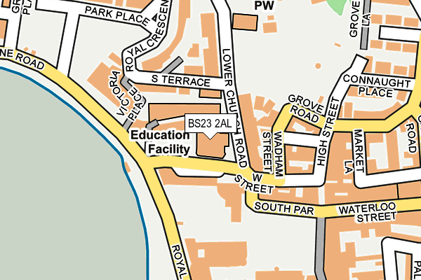 BS23 2AL map - OS OpenMap – Local (Ordnance Survey) BS23 2AL map - OS OpenMap – Local (Ordnance Survey)