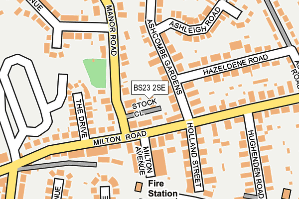 BS23 2SE map - OS OpenMap – Local (Ordnance Survey) BS23 2SE map - OS OpenMap – Local (Ordnance Survey)