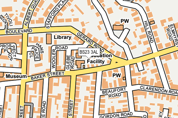 BS23 3AL map - OS OpenMap – Local (Ordnance Survey) BS23 3AL map - OS OpenMap – Local (Ordnance Survey)