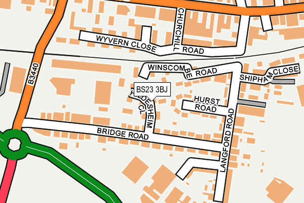 BS23 3BJ map - OS OpenMap – Local (Ordnance Survey) BS23 3BJ map - OS OpenMap – Local (Ordnance Survey)
