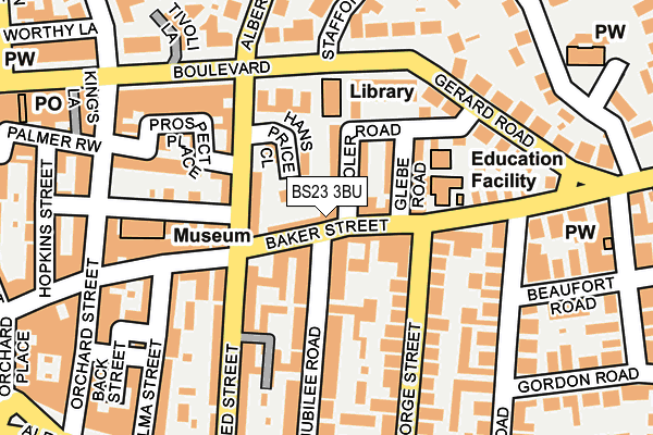 BS23 3BU map - OS OpenMap – Local (Ordnance Survey) BS23 3BU map - OS OpenMap – Local (Ordnance Survey)