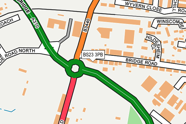 BS23 3PB map - OS OpenMap – Local (Ordnance Survey) BS23 3PB map - OS OpenMap – Local (Ordnance Survey)