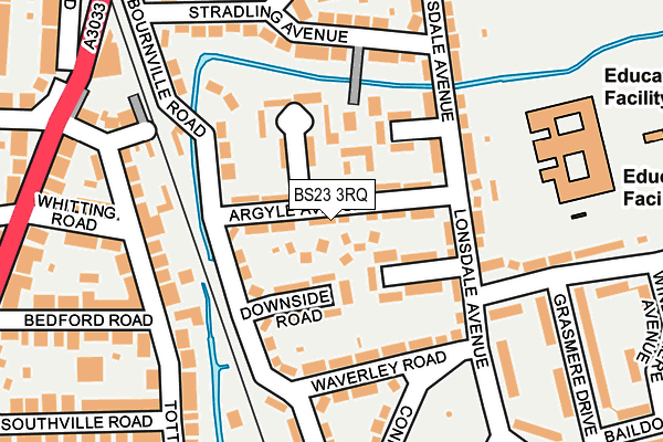 BS23 3RQ map - OS OpenMap – Local (Ordnance Survey) BS23 3RQ map - OS OpenMap – Local (Ordnance Survey)