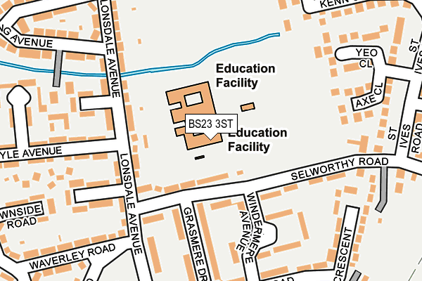 BS23 3ST map - OS OpenMap – Local (Ordnance Survey) BS23 3ST map - OS OpenMap – Local (Ordnance Survey)