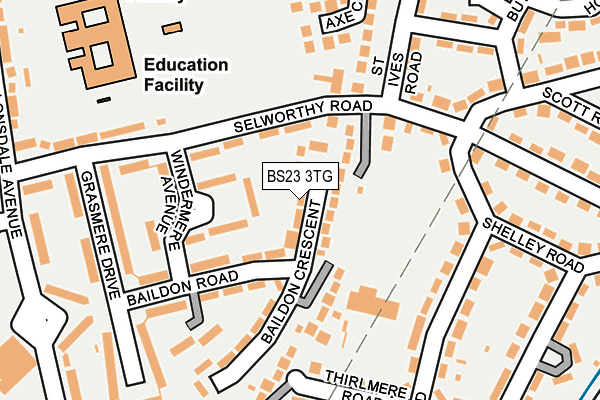 BS23 3TG map - OS OpenMap – Local (Ordnance Survey) BS23 3TG map - OS OpenMap – Local (Ordnance Survey)