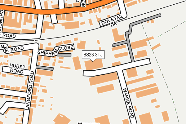 BS23 3TJ map - OS OpenMap – Local (Ordnance Survey) BS23 3TJ map - OS OpenMap – Local (Ordnance Survey)