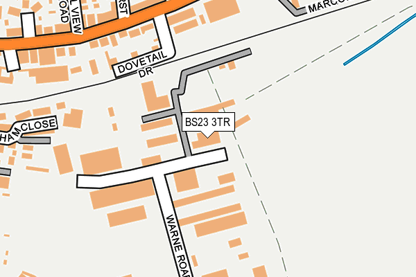BS23 3TR map - OS OpenMap – Local (Ordnance Survey) BS23 3TR map - OS OpenMap – Local (Ordnance Survey)