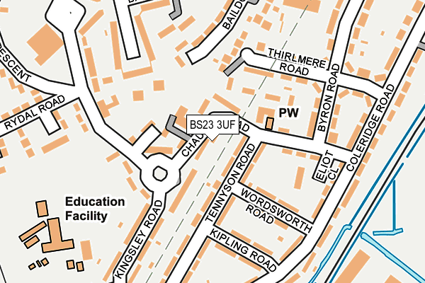 BS23 3UF map - OS OpenMap – Local (Ordnance Survey) BS23 3UF map - OS OpenMap – Local (Ordnance Survey)