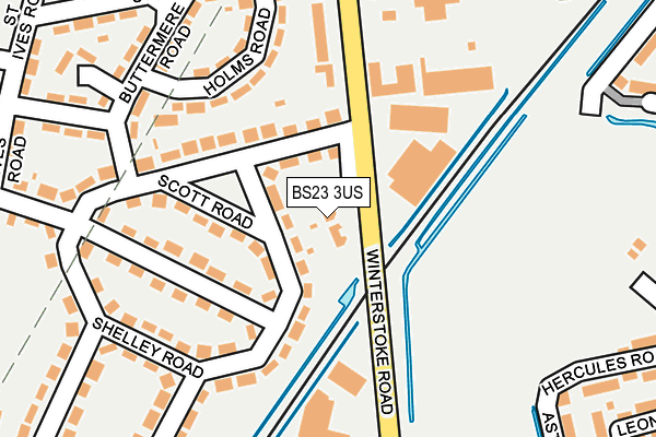 BS23 3US map - OS OpenMap – Local (Ordnance Survey) BS23 3US map - OS OpenMap – Local (Ordnance Survey)