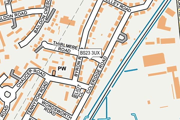 BS23 3UX map - OS OpenMap – Local (Ordnance Survey) BS23 3UX map - OS OpenMap – Local (Ordnance Survey)