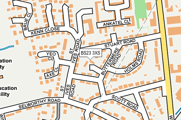 BS23 3XS map - OS OpenMap – Local (Ordnance Survey) BS23 3XS map - OS OpenMap – Local (Ordnance Survey)