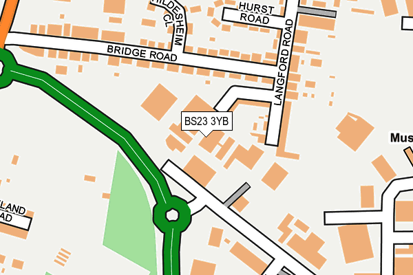 BS23 3YB map - OS OpenMap – Local (Ordnance Survey) BS23 3YB map - OS OpenMap – Local (Ordnance Survey)