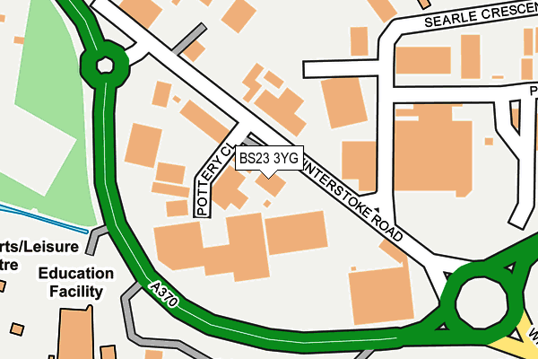 BS23 3YG map - OS OpenMap – Local (Ordnance Survey) BS23 3YG map - OS OpenMap – Local (Ordnance Survey)