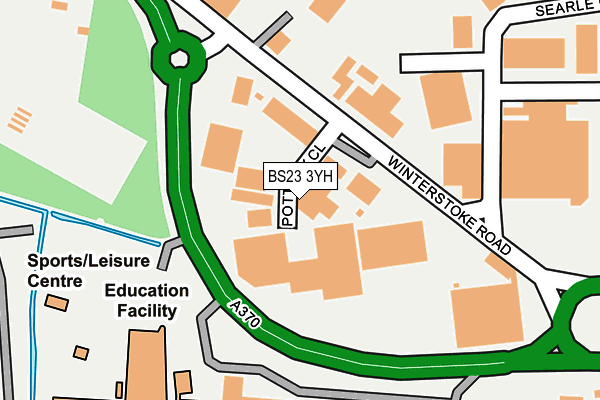 BS23 3YH map - OS OpenMap – Local (Ordnance Survey) BS23 3YH map - OS OpenMap – Local (Ordnance Survey)