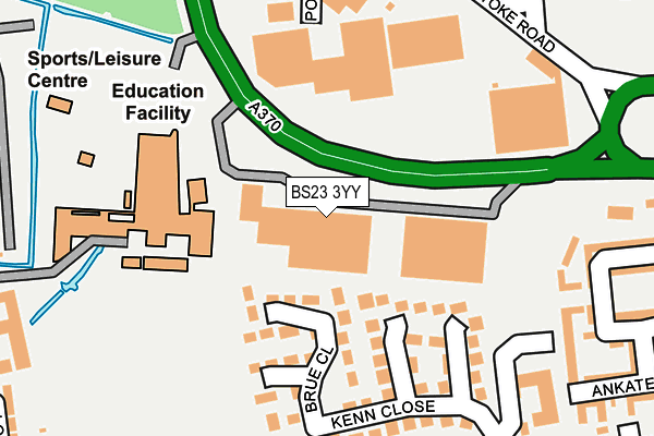 BS23 3YY map - OS OpenMap – Local (Ordnance Survey) BS23 3YY map - OS OpenMap – Local (Ordnance Survey)