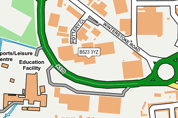 BS23 3YZ map - OS OpenMap – Local (Ordnance Survey) BS23 3YZ map - OS OpenMap – Local (Ordnance Survey)