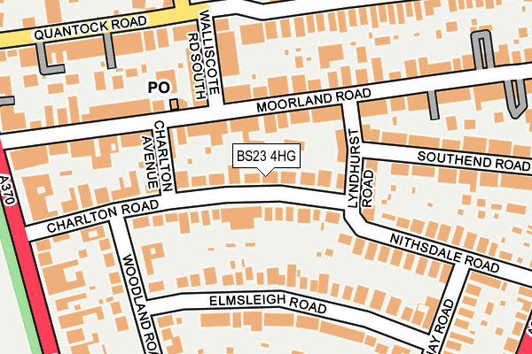 BS23 4HG map - OS OpenMap – Local (Ordnance Survey) BS23 4HG map - OS OpenMap – Local (Ordnance Survey)