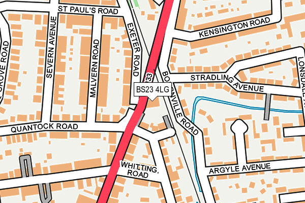 BS23 4LG map - OS OpenMap – Local (Ordnance Survey) BS23 4LG map - OS OpenMap – Local (Ordnance Survey)