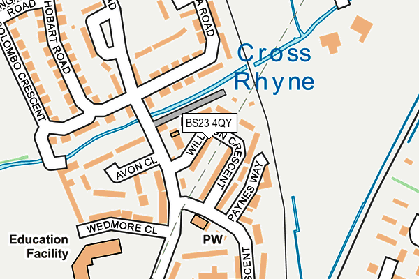 BS23 4QY map - OS OpenMap – Local (Ordnance Survey)