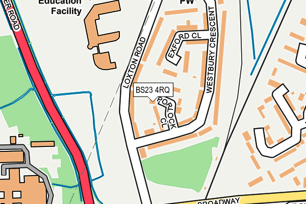 BS23 4RQ map - OS OpenMap – Local (Ordnance Survey) BS23 4RQ map - OS OpenMap – Local (Ordnance Survey)