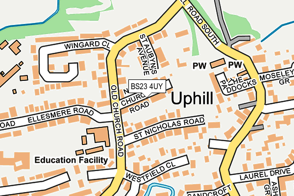 BS23 4UY map - OS OpenMap – Local (Ordnance Survey) BS23 4UY map - OS OpenMap – Local (Ordnance Survey)