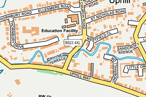 BS23 4XL map - OS OpenMap – Local (Ordnance Survey) BS23 4XL map - OS OpenMap – Local (Ordnance Survey)