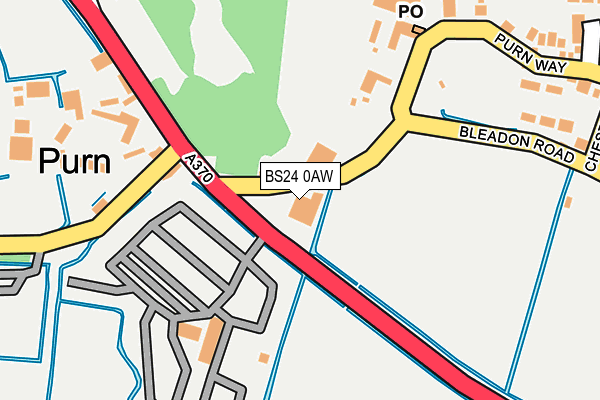BS24 0AW map - OS OpenMap – Local (Ordnance Survey) BS24 0AW map - OS OpenMap – Local (Ordnance Survey)