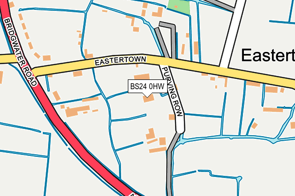 BS24 0HW map - OS OpenMap – Local (Ordnance Survey) BS24 0HW map - OS OpenMap – Local (Ordnance Survey)