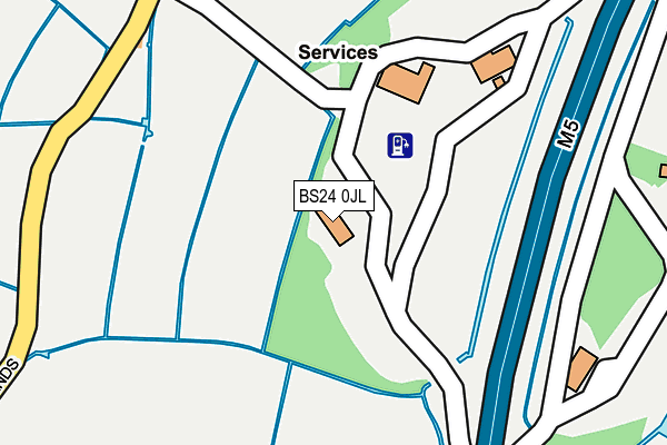 BS24 0JL map - OS OpenMap – Local (Ordnance Survey) BS24 0JL map - OS OpenMap – Local (Ordnance Survey)