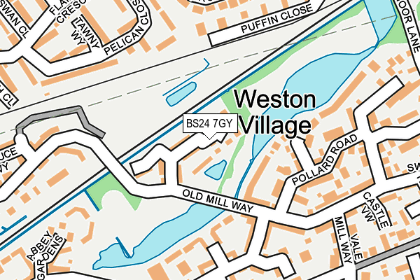 BS24 7GY map - OS OpenMap – Local (Ordnance Survey)