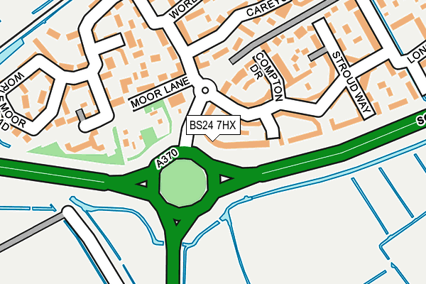 BS24 7HX map - OS OpenMap – Local (Ordnance Survey) BS24 7HX map - OS OpenMap – Local (Ordnance Survey)