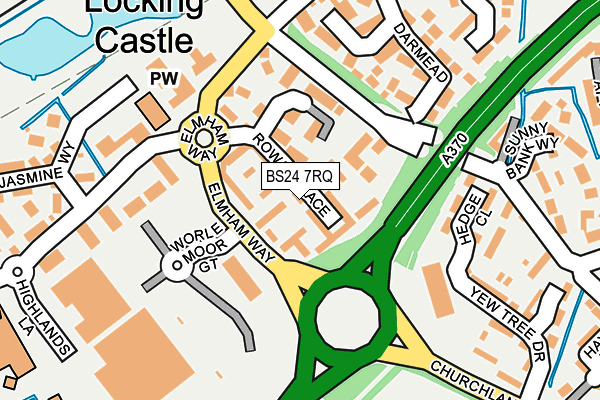 BS24 7RQ map - OS OpenMap – Local (Ordnance Survey) BS24 7RQ map - OS OpenMap – Local (Ordnance Survey)