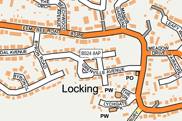 BS24 8AP map - OS OpenMap – Local (Ordnance Survey) BS24 8AP map - OS OpenMap – Local (Ordnance Survey)