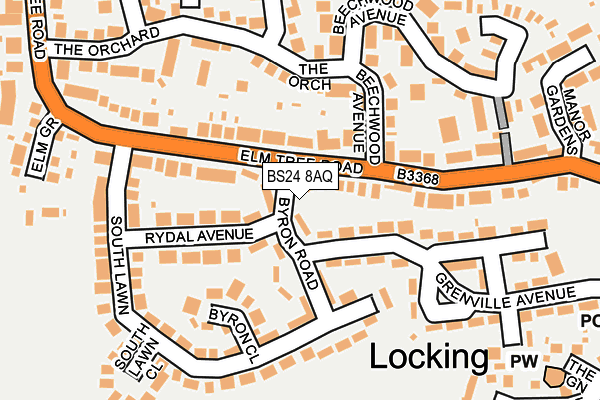 BS24 8AQ map - OS OpenMap – Local (Ordnance Survey) BS24 8AQ map - OS OpenMap – Local (Ordnance Survey)