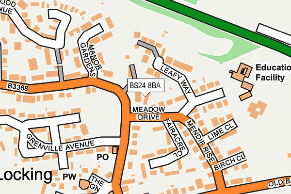 BS24 8BA map - OS OpenMap – Local (Ordnance Survey) BS24 8BA map - OS OpenMap – Local (Ordnance Survey)