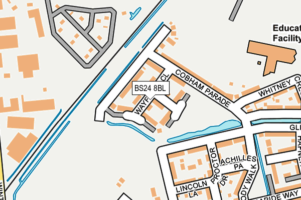 BS24 8BL map - OS OpenMap – Local (Ordnance Survey) BS24 8BL map - OS OpenMap – Local (Ordnance Survey)