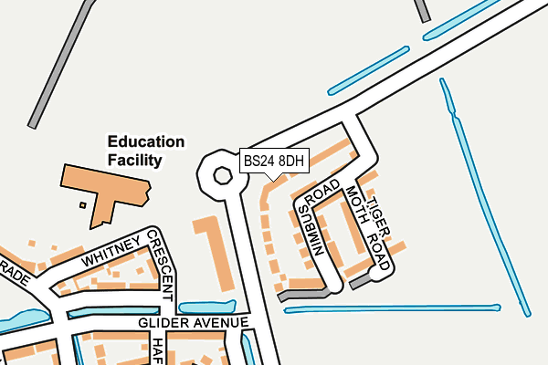 BS24 8DH map - OS OpenMap – Local (Ordnance Survey) BS24 8DH map - OS OpenMap – Local (Ordnance Survey)