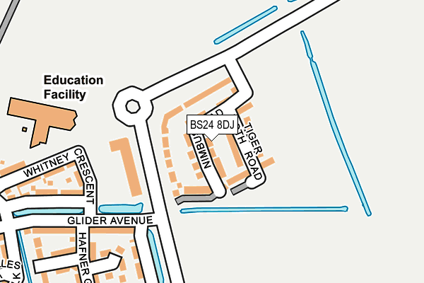 BS24 8DJ map - OS OpenMap – Local (Ordnance Survey) BS24 8DJ map - OS OpenMap – Local (Ordnance Survey)
