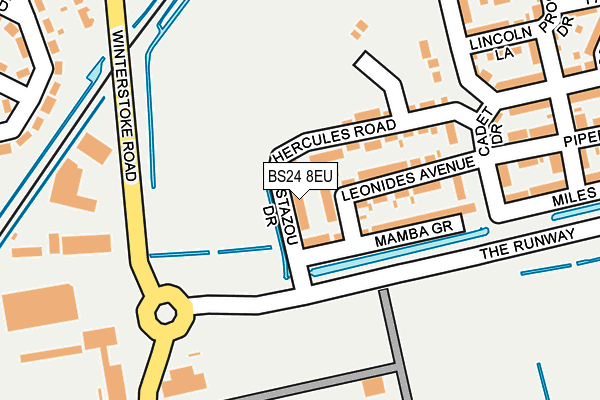 BS24 8EU map - OS OpenMap – Local (Ordnance Survey) BS24 8EU map - OS OpenMap – Local (Ordnance Survey)