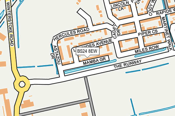 BS24 8EW map - OS OpenMap – Local (Ordnance Survey) BS24 8EW map - OS OpenMap – Local (Ordnance Survey)