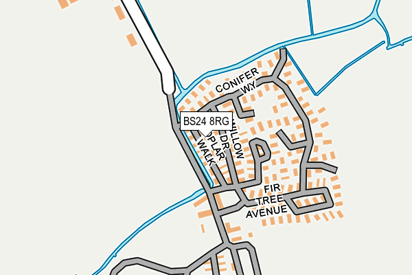 BS24 8RG map - OS OpenMap – Local (Ordnance Survey) BS24 8RG map - OS OpenMap – Local (Ordnance Survey)