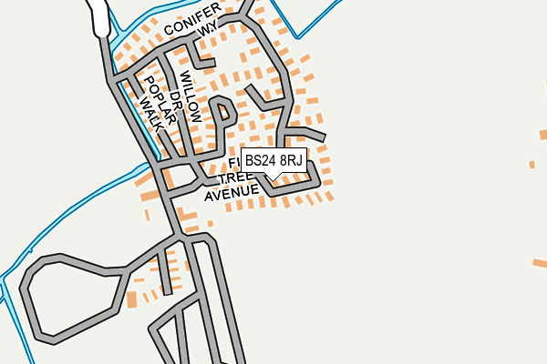 BS24 8RJ map - OS OpenMap – Local (Ordnance Survey)