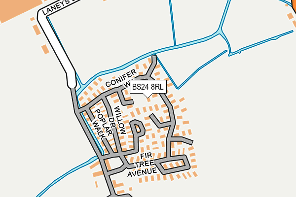 BS24 8RL map - OS OpenMap – Local (Ordnance Survey) BS24 8RL map - OS OpenMap – Local (Ordnance Survey)