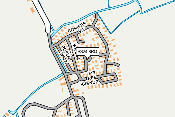 BS24 8RQ map - OS OpenMap – Local (Ordnance Survey) BS24 8RQ map - OS OpenMap – Local (Ordnance Survey)