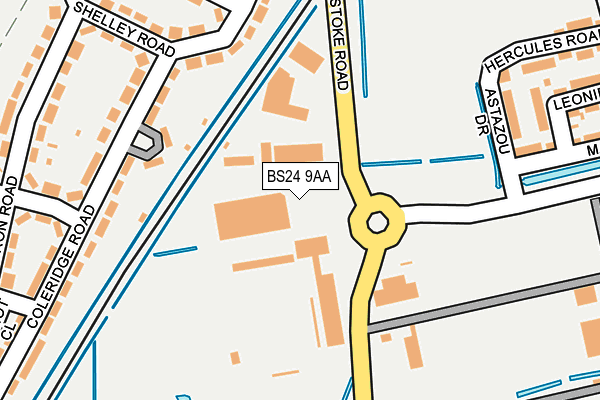 BS24 9AA map - OS OpenMap – Local (Ordnance Survey) BS24 9AA map - OS OpenMap – Local (Ordnance Survey)