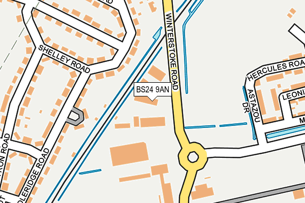 BS24 9AN map - OS OpenMap – Local (Ordnance Survey) BS24 9AN map - OS OpenMap – Local (Ordnance Survey)