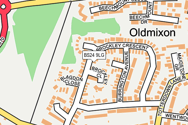 BS24 9LG map - OS OpenMap – Local (Ordnance Survey) BS24 9LG map - OS OpenMap – Local (Ordnance Survey)